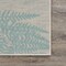 Homeroots 5 x 7 ft. Teal Fern Leaves Indoor & Outdoor Area Rug 396107 - alternate 3